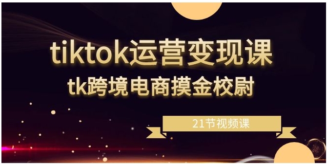 tiktok运营变现课，tk跨境电商摸金校尉-十一网创