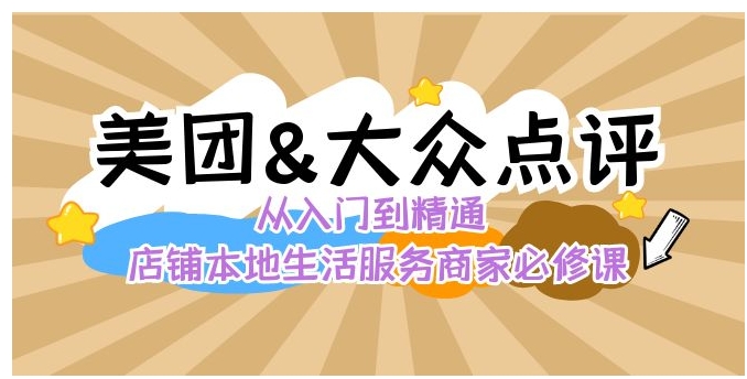 美团+大众点评 从入门到精通：店铺本地生活 流量提升 店铺运营 推广秘术…-十一网创
