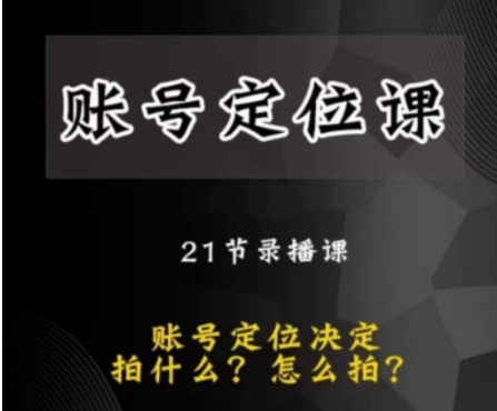 黑马短视频账号定位课，账号精准定位，带给您最前沿的定位思路-十一网创