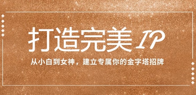 打造完美IP：从小白到女神，建立专属你的金字塔招牌-十一网创