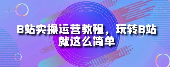 B站实操运营教程，玩转B站就这么简单-十一网创