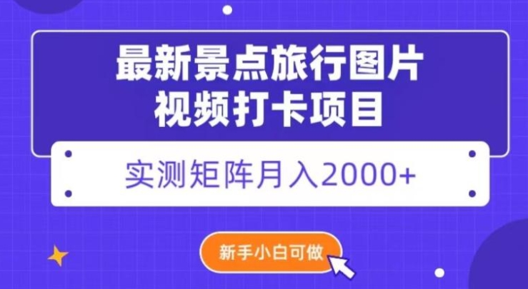 最新景点旅行图片视频打卡，实测矩阵月入2000+，新手可做【揭秘】-十一网创