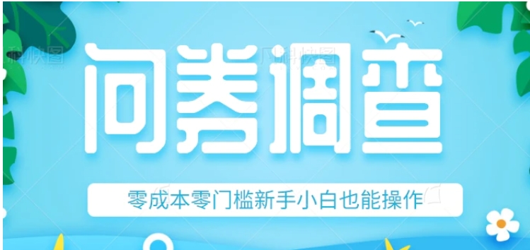 最新问卷调查赚钱项目，零成本零门槛新手小白也能操作，附上亲测技巧！-十一网创