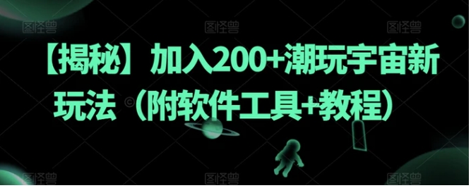 【揭秘】加入200+潮玩宇宙新玩法-十一网创