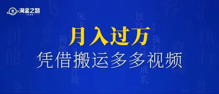 门槛低易上手，凭借搬运多多视频，让我月入过万-十一网创