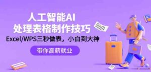 （9459期）人工智能-AI处理表格制作技巧：Excel/WPS三秒做表，大神到小白-十一网创