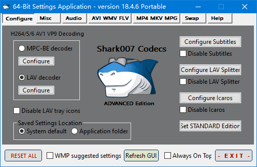 Shark007Codecs(多媒体编解码器套件)v20.0.6便携版-十一网创