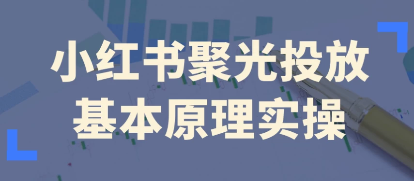 小红书聚光投放基本原理实操-十一网创