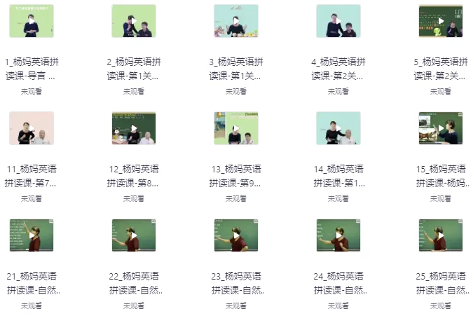 杨妈英语课程合集（小阶+中高阶全覆盖）-十一网创