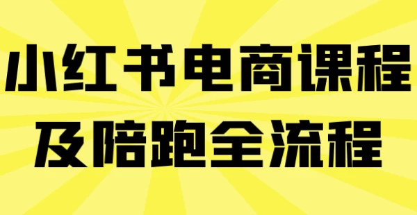 小红书电商课程及陪跑全流程-十一网创