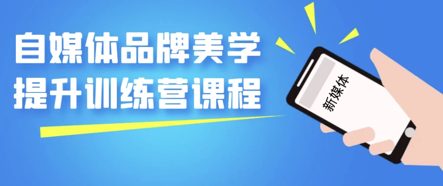 自媒体品牌美学提升训练营课程-十一网创