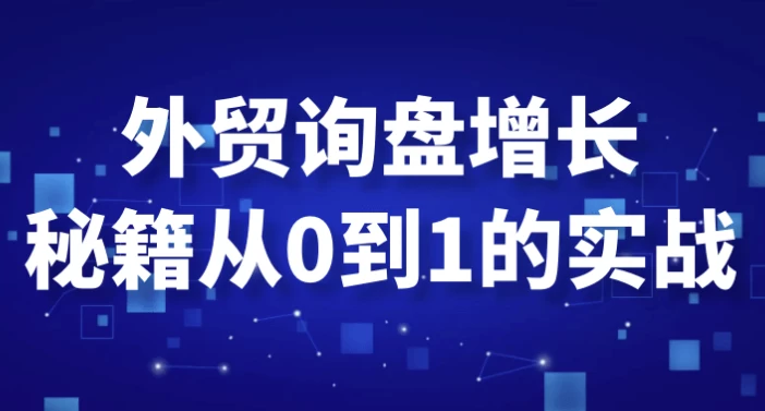 外贸询盘增长秘籍从0到1的实战-十一网创