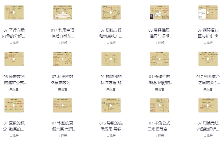 乐乐课堂高中数学600节视频课-十一网创