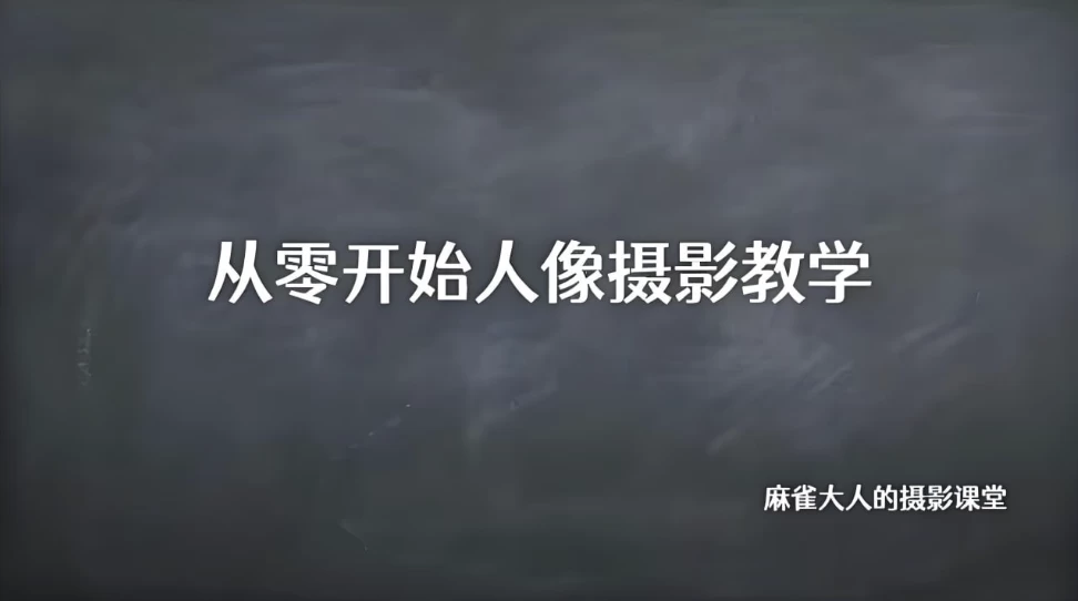 B站精品课《摄影师麻雀大人：从零开始人像摄影教学》-十一网创