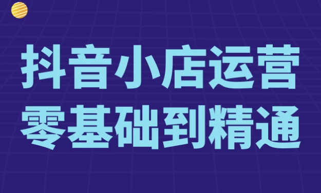抖音小店运营零基础到精通-十一网创