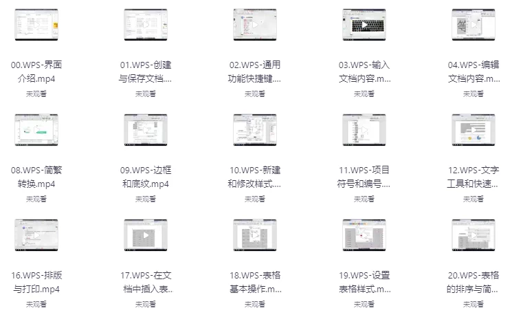 WPS全套教程合集小白秒变高手打工人必备-十一网创
