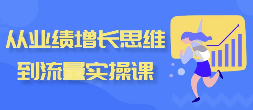 从业绩增长思维到流量实操课-十一网创