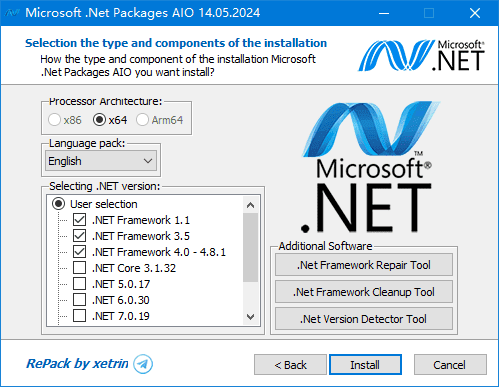 Microsoft.NetPackagesAIO(.NET合集包)v11.03.25-十一网创