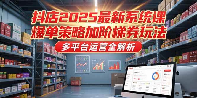 （15214期）抖店2025最新系统课，爆单策略加阶梯券玩法，多平台运营全解析-十一网创