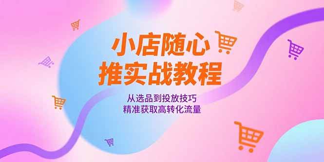 （15205期）小店随心推实战教程，从选品到投放技巧，精准获取高转化流量-十一网创
