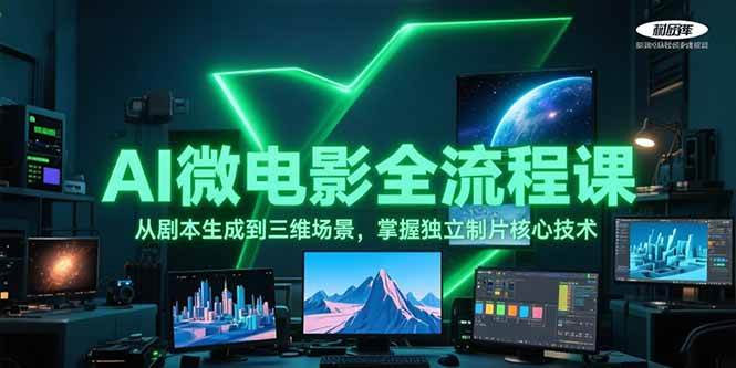 （15195期）AI微电影全流程课，从剧本生成到三维场景，掌握独立制片核心技术-十一网创