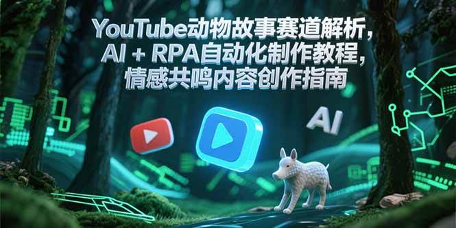 （15174期）YouTube动物故事赛道解析，AI+RPA自动化制作教程，情感共鸣内容创作指南-十一网创