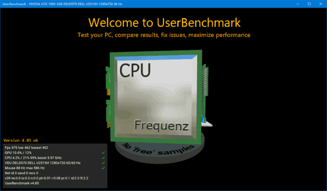 UserBenchmark(系统测试跑分软件)v5.2.2.0便携版-十一网创