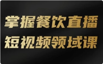 掌握餐饮直播短视频领域课-十一网创