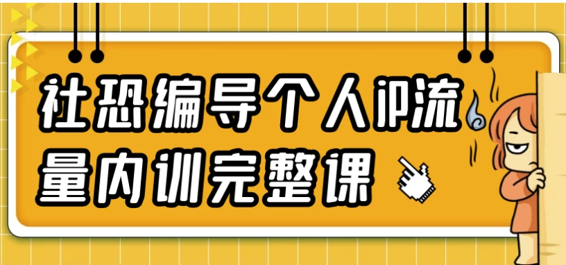 社恐编导个人iP流量内训完整课-十一网创
