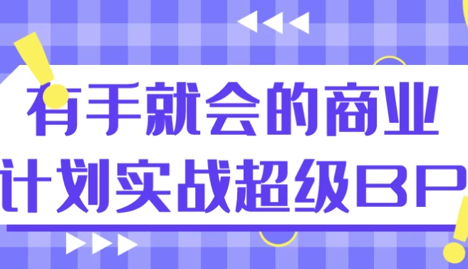 有手就会的商业计划实战超级BP-十一网创