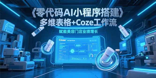 （15239期）零代码AI小程序搭建，多维表格+Coze工作流，赋能美容门店业绩增长-十一网创