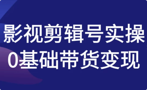 影视剪辑号实操0基础带货变现-十一网创