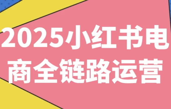 2025小红书电商全链路运营-十一网创