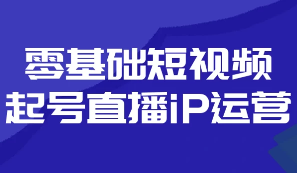零基础短视频起号直播iP运营-十一网创