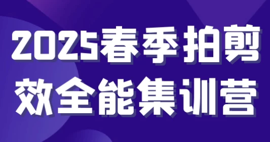 2025春季拍剪效全能集训营-十一网创