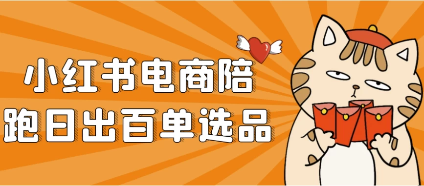 小红书电商陪跑日出百单选品-十一网创