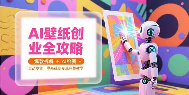 （15312期）AI壁纸创业全攻略，爆款拆解+AI绘图+自动发货，零基础到变现完整教学-十一网创
