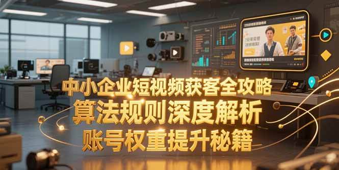 （15326期）中小企业短视频获客全攻略，算法规则深度解析，账号权重提升秘籍-十一网创
