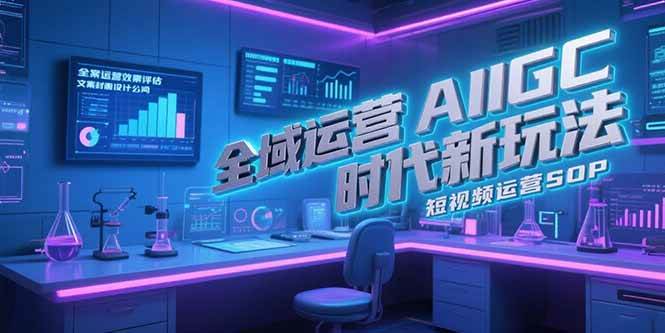 （15327期）全域运营AIGC时代新玩法，文案封面设计公式，短视频运营SOP-十一网创