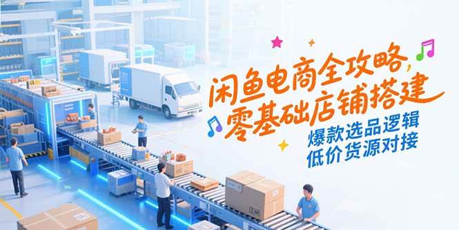 （15325期）闲鱼电商全攻略，零基础店铺搭建，爆款选品逻辑，低价货源对接-十一网创