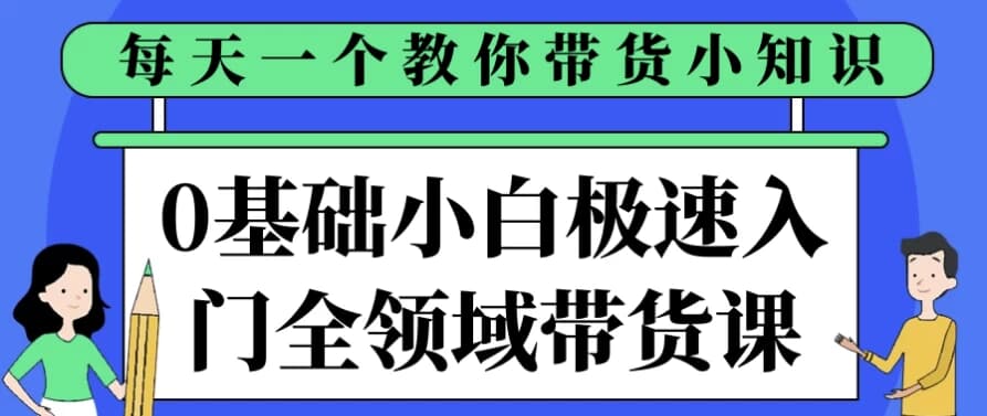 0基础小白极速入门全领域带货课-十一网创