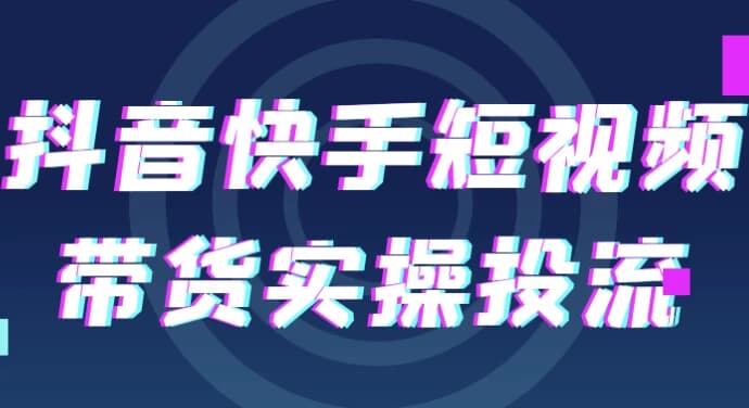 抖音快手短视频带货实操投流-十一网创