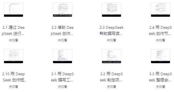 DeepSeek实战手册(120集)-十一网创