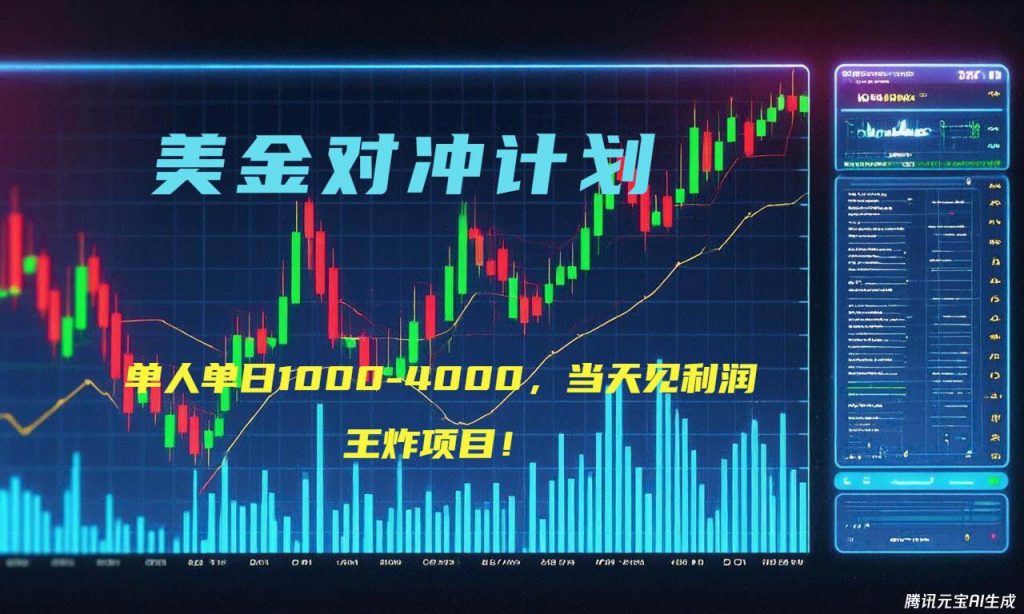 （15333期）2025年最暴力项目“美金先登计划”最新最强对冲战法，每日实际收益1K-4K-十一网创