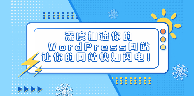（6502期）深度加速你的WordPress网站，让你的网站快如闪电！-十一网创