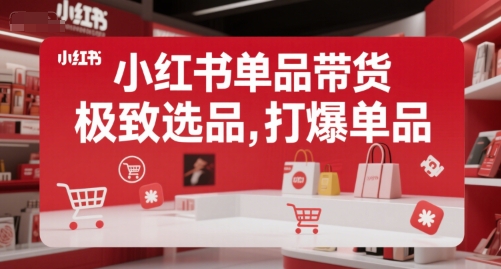 小红书单品带货，极致选品，打爆单品-十一网创