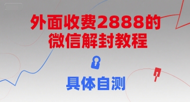 外面收费2888的微信解封教程，具体自测-十一网创