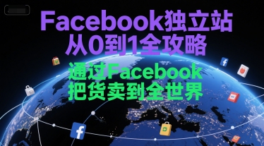 Facebook独立站从0到1全攻略，通过FacebboK把货卖到全世界-十一网创