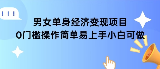 女单身经济项目变现周期长可复购率高日入1k+-十一网创