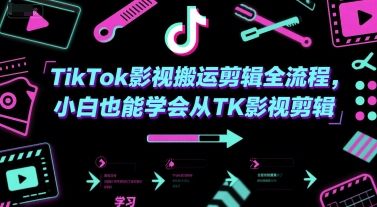 TikTok影视搬运剪辑全流程，小白也能学会从TK影视剪辑-十一网创